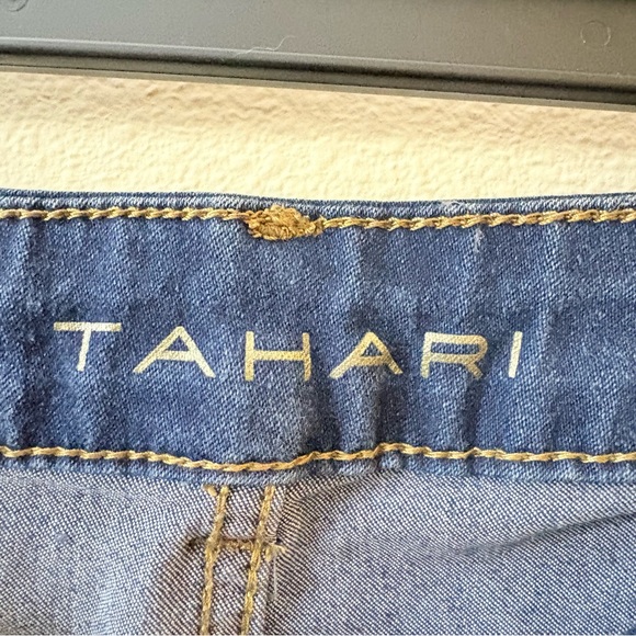 Tahari Dark Blue Straight Leg Women's Pants - Picture 3 of 4